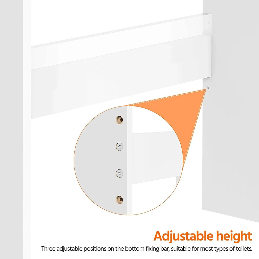 Over-the-Toilet Storage Cabinet With Adjustable Shelves And Double Doors, 77 in H, Espresso