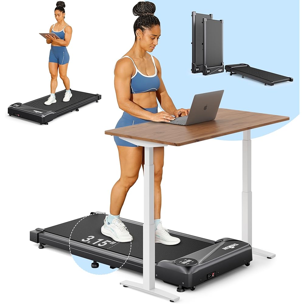 THERUN Under Desk Walking Pad Portable Mini Treadmill - 2.5HP