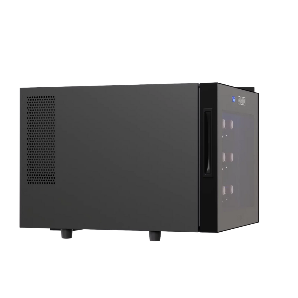 JINJUNYE Countertop Wine Cooler Refrigerator, 12 Bottle, Glass Door