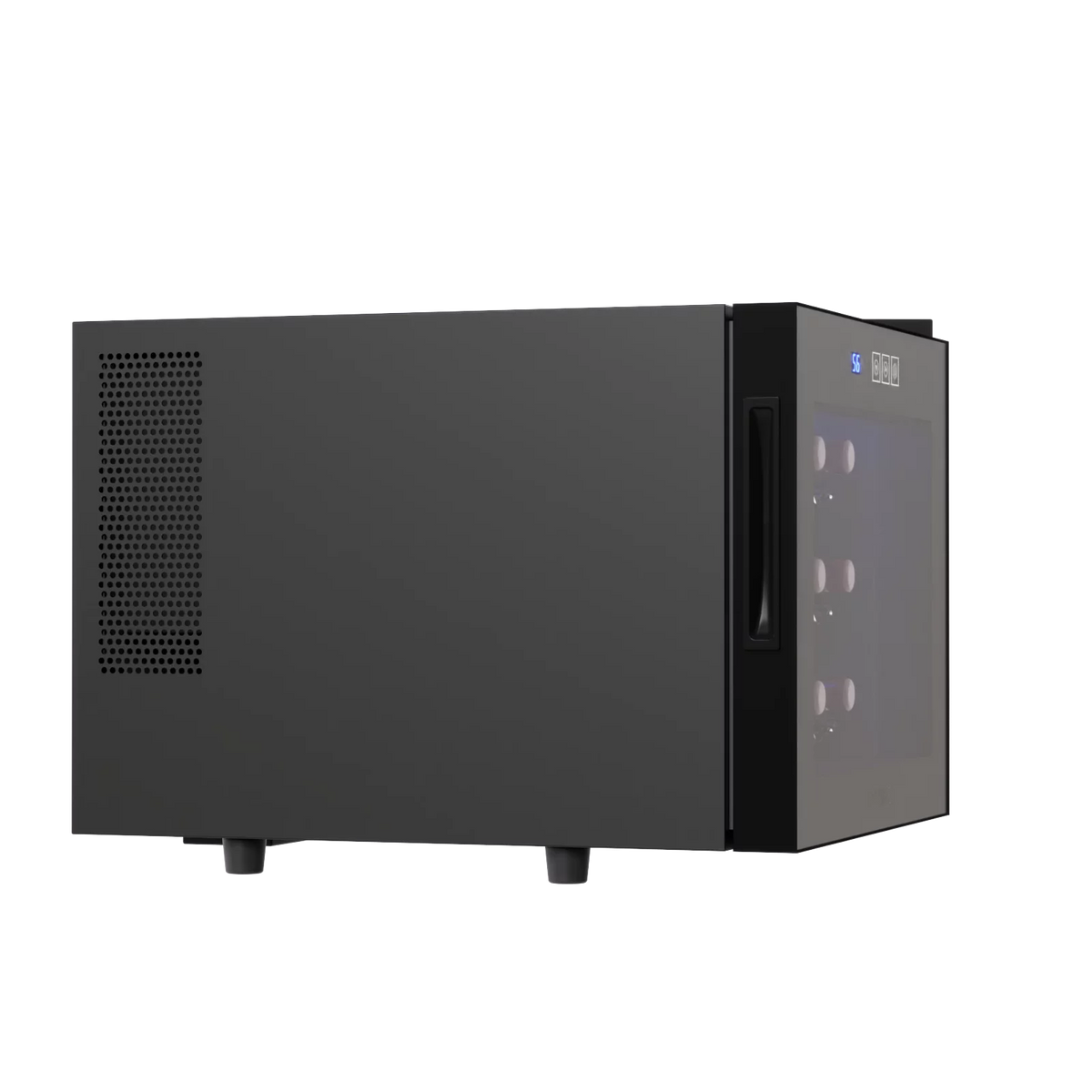 JINJUNYE Countertop Wine Cooler Refrigerator, 12 Bottle, Glass Door