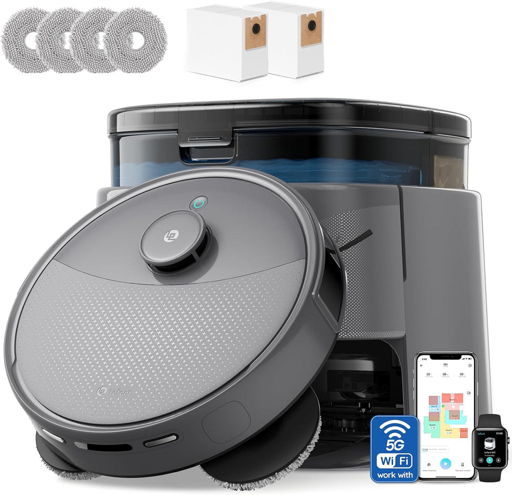 Lefant LiDAR Robot Vacuum And Mop, 20,000Pa Suction, 90-Day Self-Emptying - M3 Max