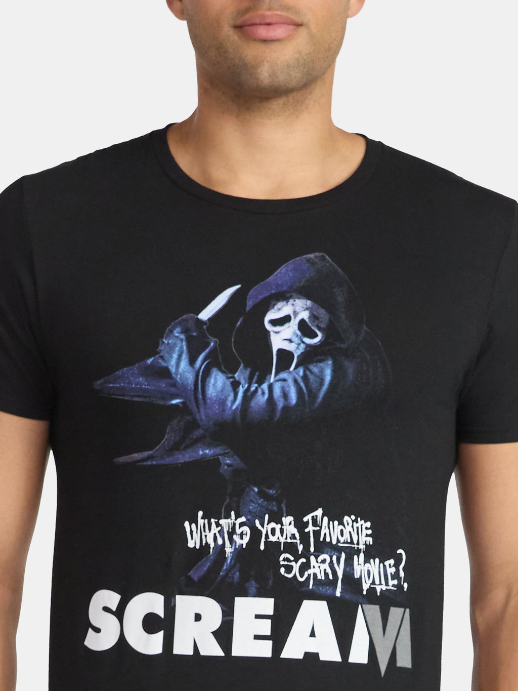 Scream Ghostface Men's and Big Men's Graphic Tee Shirt