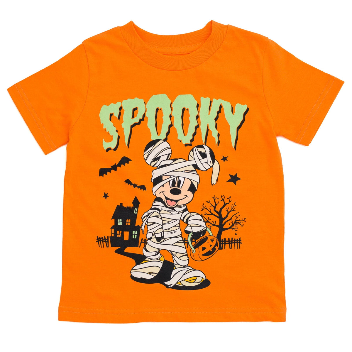 Disney Mickey Mouse Little Boys' Short Sleeve Graphic T-Shirt Mummy Orange