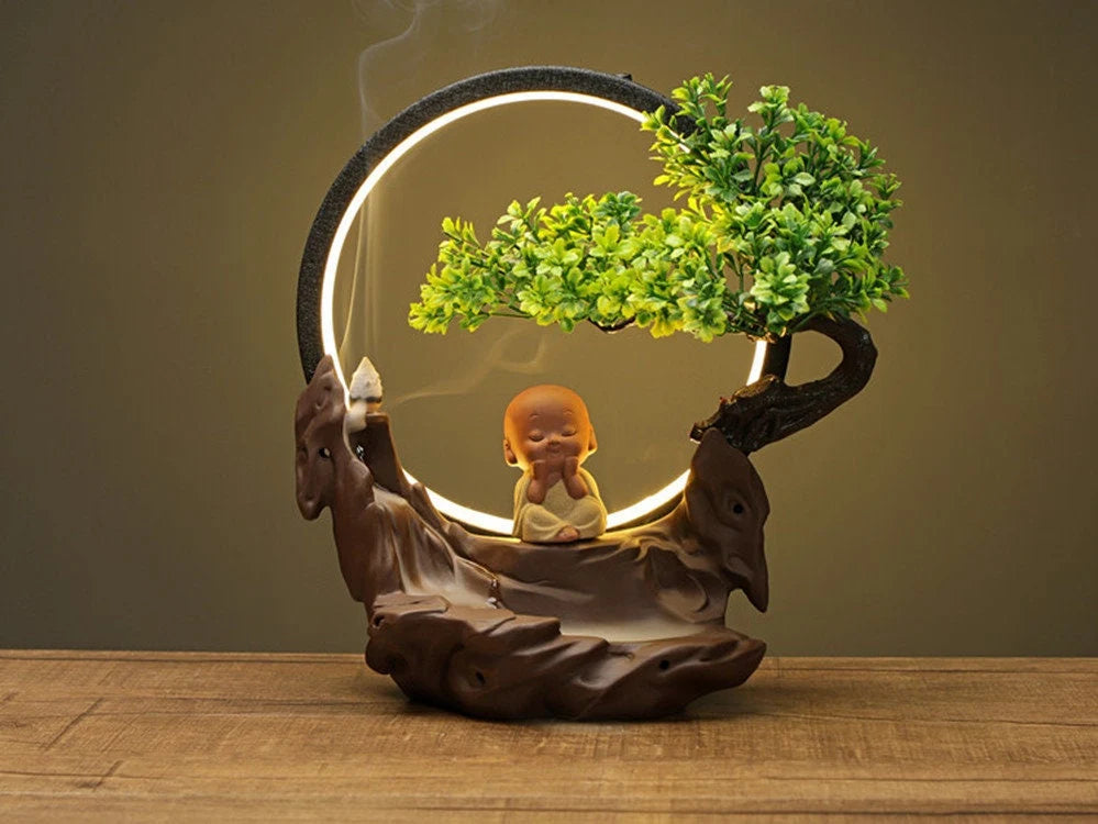 Chinese Backflow Incense Burner Night Light