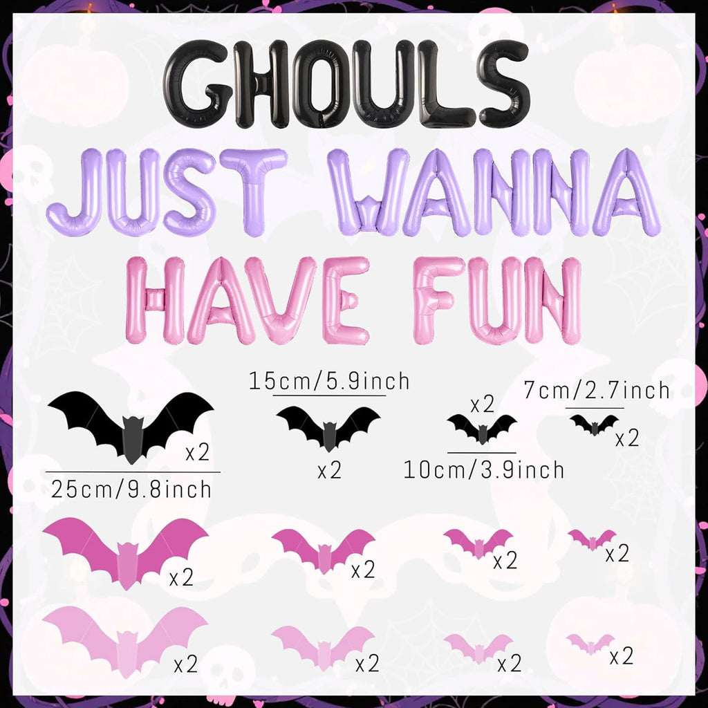 Halloween Bat Letter Balloon Decoration Set - Wall Party Scene Arrangement Combination Accessories
