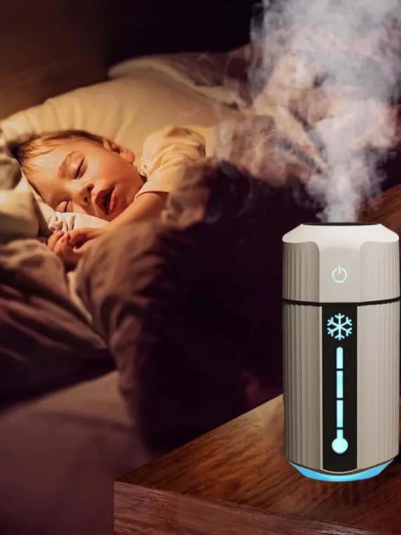 CoolMist USB Humidifier 750ml With Colorful Night Light - White