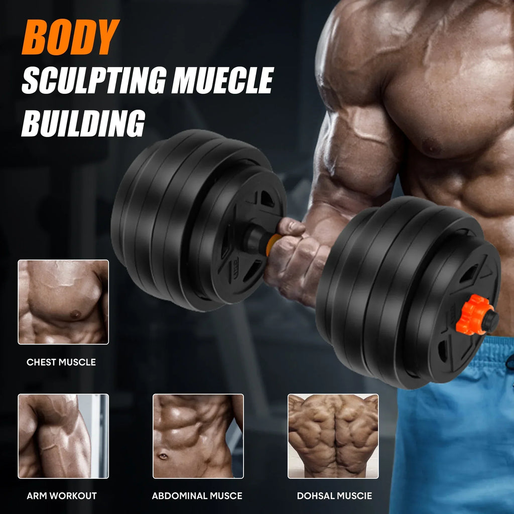ARVAKOR 66 LBS Adjustable Weight Dumbbell Set, 4 In 1 Home Gym Equipment