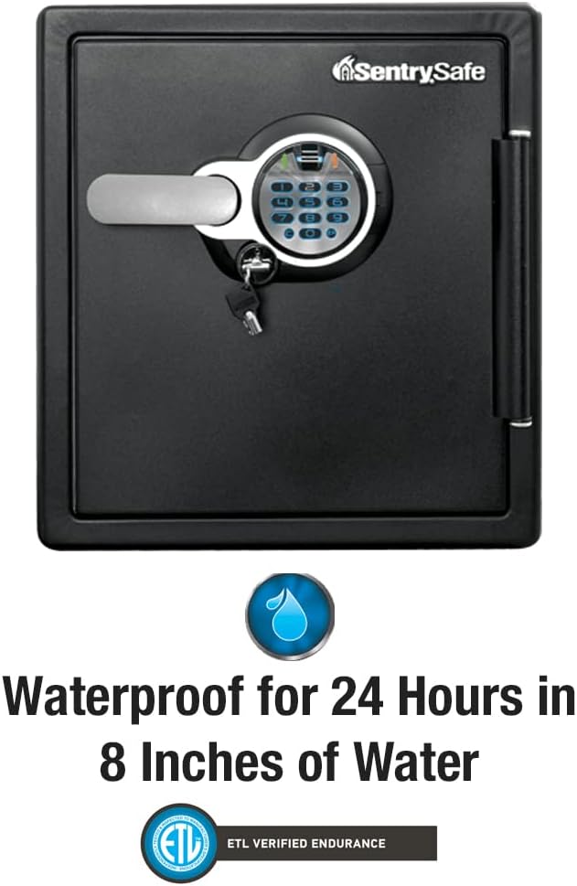 1.23 Cu Ft Waterproof And Fireproof Digital Safe Box - Alloy Steel