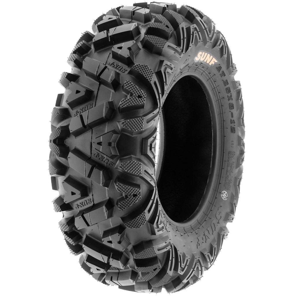 SunF All Terrain ATV UTV Tires 25x8-12 And 25x10-12 6 PR Set Of 4 - A033