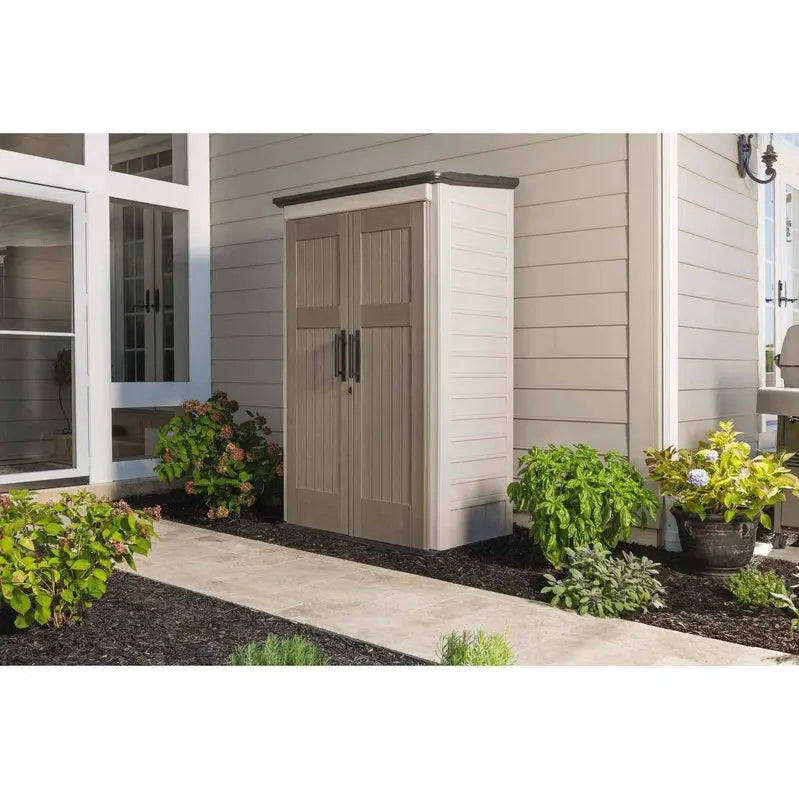 Rubbermaid Garden Shed, 52 Cu. Ft., Weatherproof Lockable Doors - Model 2025