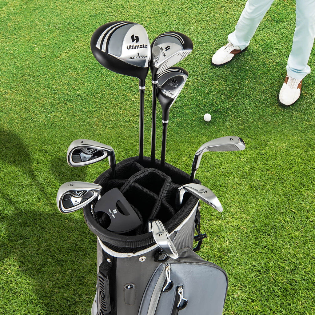 Costway Men's Complete Golf Club Set 10 Pieces With 460cc Alloy Driver