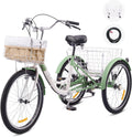 Viribus Adult Tricycle, 24 Inch, 7 Speed, 3 Wheel With Baskets
