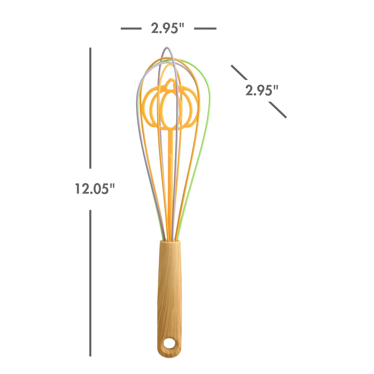 Way To Celebrate Whisk Set, 2-Piece, Silicone & Bamboo