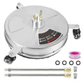 Twinkle Star 15 Inch Stainless Steel Pressure Washer Surface Cleaner With 2 Extension Wands And 2 Replacement Nozzles