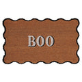 My Texas House Halloween Multicolor Scallop Boo Outdoor Coir Doormat, 18" x 30"