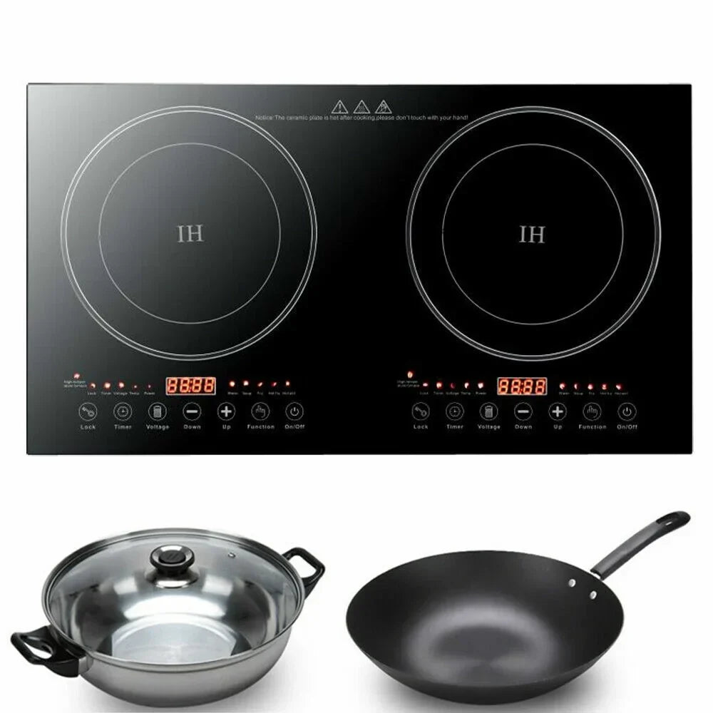 Portable Dual Induction Cooktop Countertop Hot Plate - 2400W