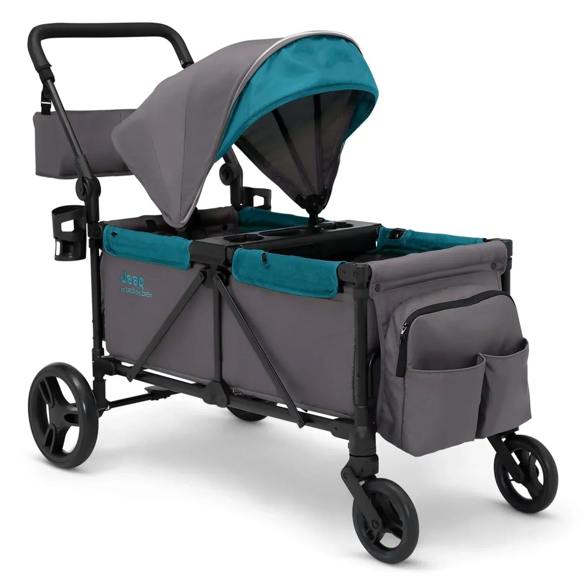 Jeep Sport All-Terrain Stroller Wagon With Canopy And Parent Organizer