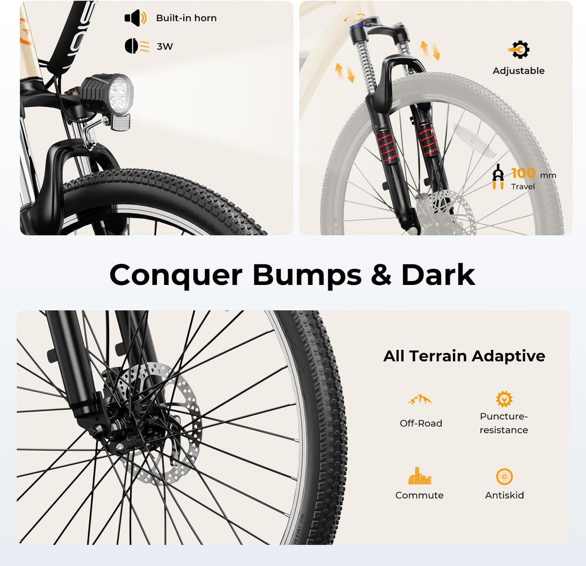 500W Electric Bike With 40-Mile Range And 20 MPH Top Speed - EB5