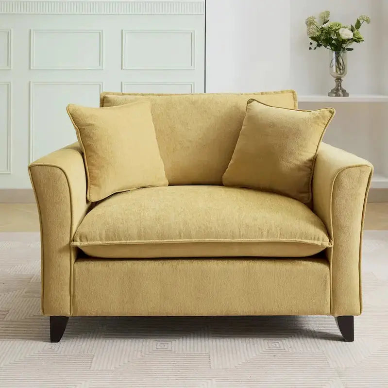 Oversized Chenille Fabric Armchair, 33.9 in, 330 LBS