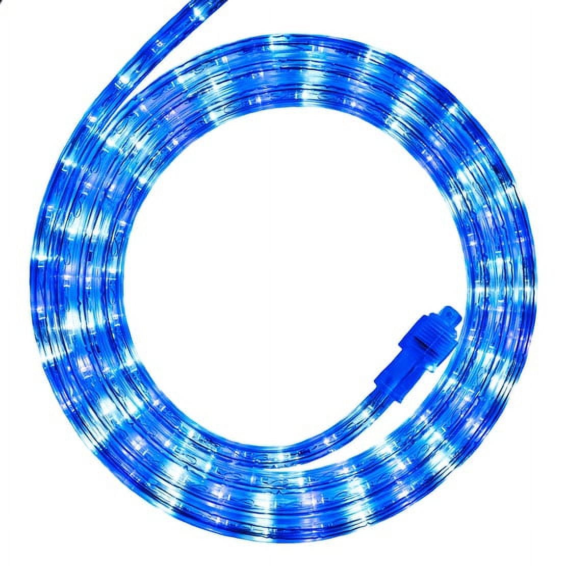18 ft. LED Warm White Rope Light Kit, 216 Lights, Connectable Ready-to-Install Christmas Decorative Party Lighting, Mounting Clips Included