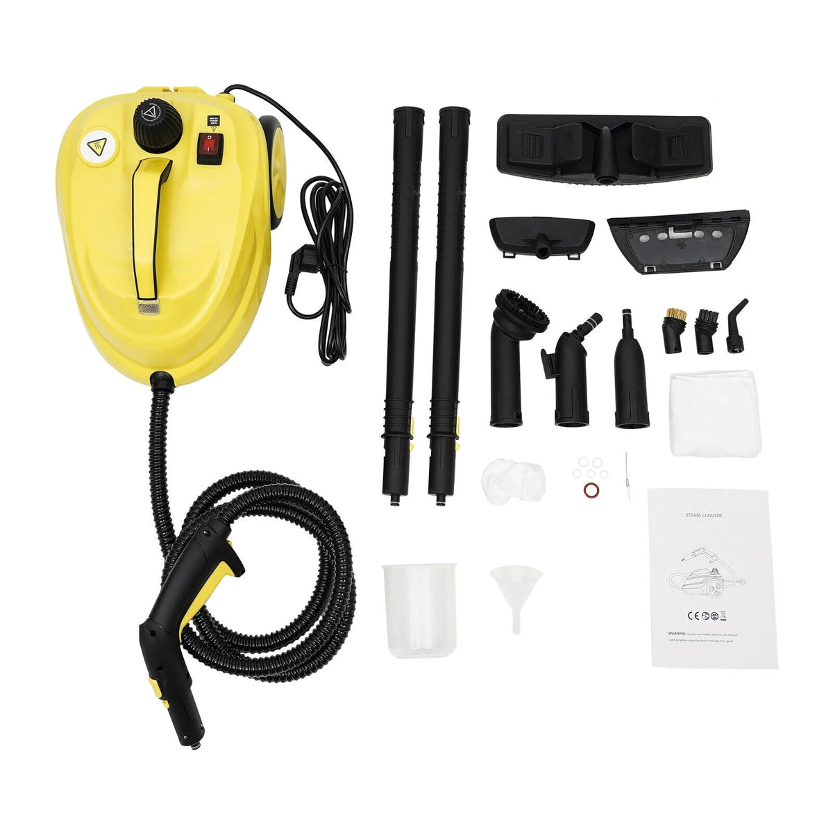 2000W 1.8L/60.87oz High-Pressure Handheld Steam Cleaner, Yellow - SE8620