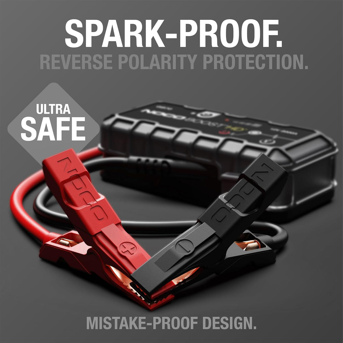 2000A UltraSafe 12V Lithium Jump Starter and Power Bank - 8.0L Gas and 6.0L Diesel Engines