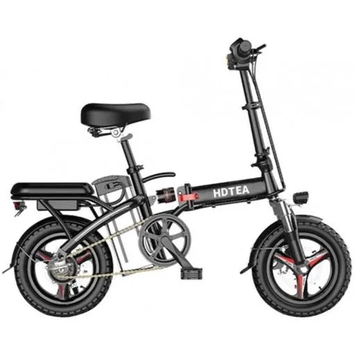 Folding Electric Bike, 250W Fat Tire, Black