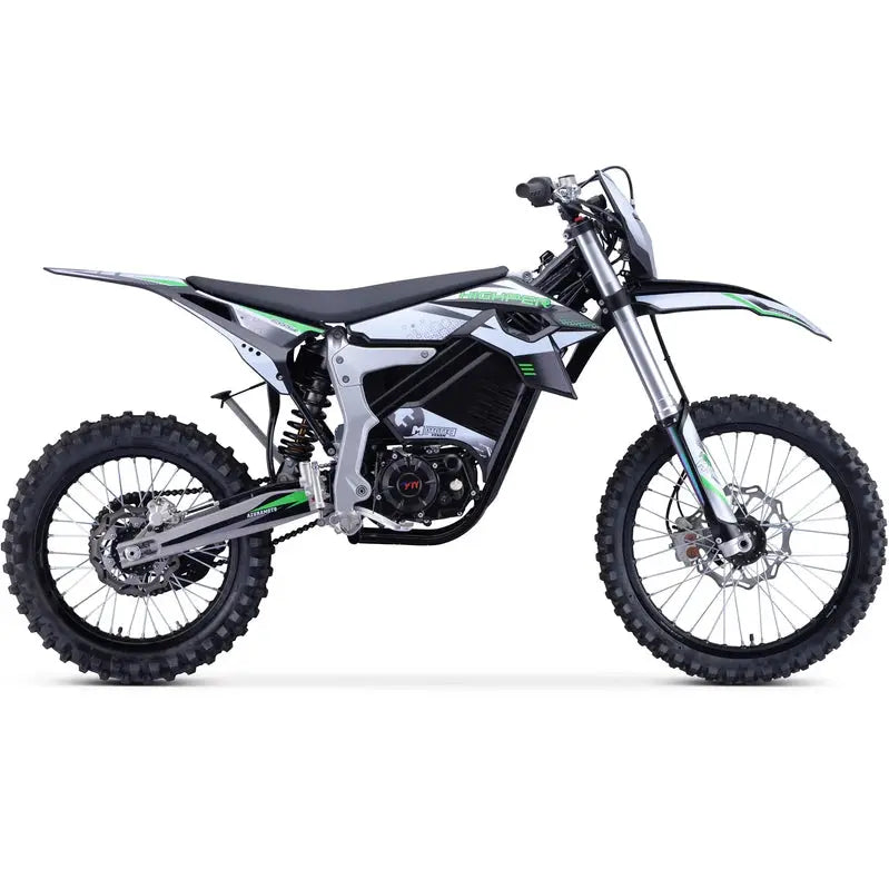 MotoTec Electric Dirt Bike 72V 12,000W White - Venom