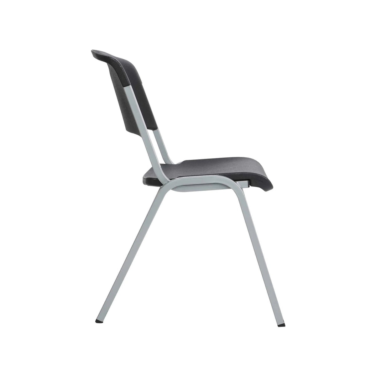 Lifetime Steel-Framed Indoor/Outdoor Commercial Grade Stacking Chairs, Black & Silver, Set Of 14 - 80569