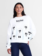Halloween Women's Hey Boo Graphic Sweatshirt with Long Sleeves