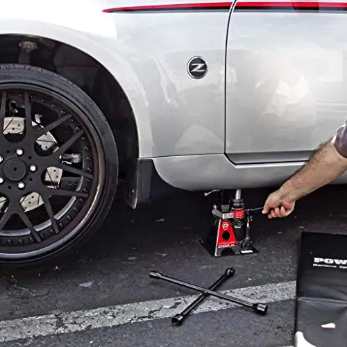 Powerbuilt All-in-One Bottle Jack With Integrated Jack Stands, 3-Ton 6000 lb Load Capacity