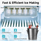 ICEPURE 3-in-1 Top Loading Water Dispenser With Ice Maker, 26.5lbs/24H, Black