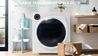 ZNESKPG Portable Compact Front Load Clothes Dryer 1.95 Cu. Ft., 830W, 5 Drying Modes, Stainless Steel Drum