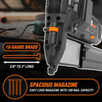 WEN 20V Max Cordless 18-Gauge Brad Nailer With 2.0Ah Battery And Charger - 100 Nail Capacity