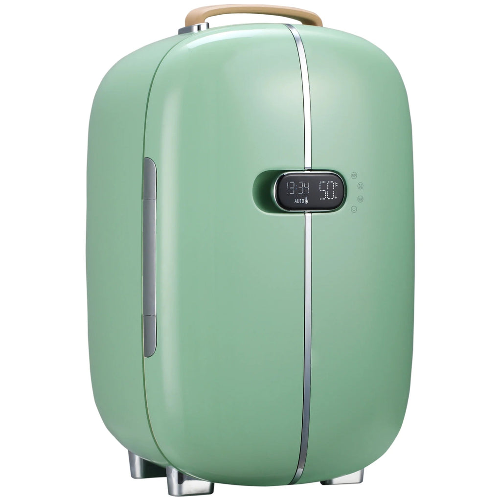 HOMCOM Portable Beauty Fridge, 0.4 Cu. Ft, 12 L, 10.75 in L x 10.75 in W x 17.5 in H - 800-136WT