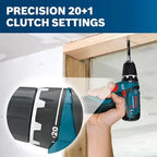 BOSCH 12V Max Cordless Drill/Driver And Impact Driver Combo Kit With 2 Batteries, Charger And Case - CLPK22-120