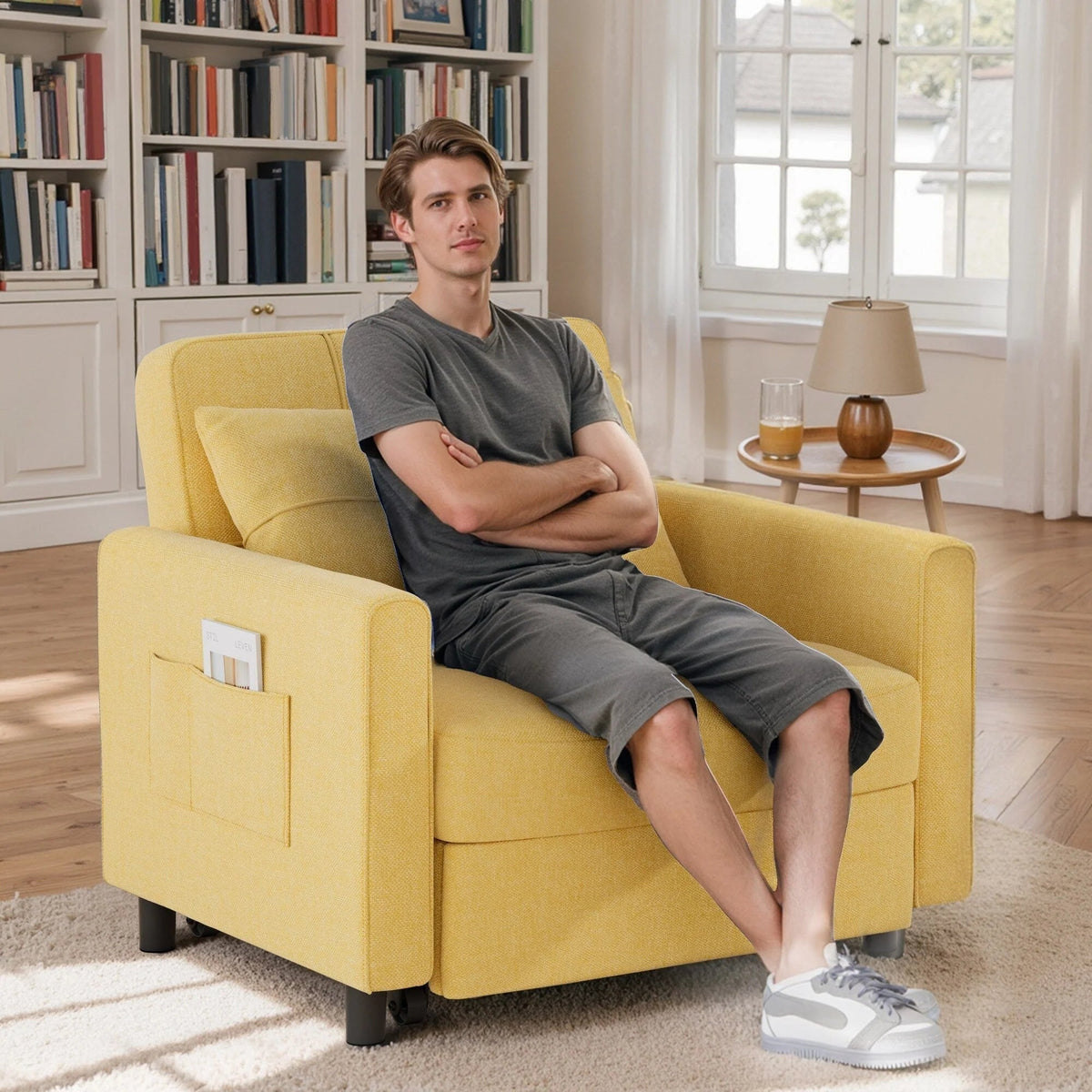 3-in-1 Adjustable Pull-Out Sleeper Sofa Bed With 330 Pounds Capacity