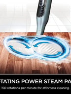 Shark Steam Mop for Hard Floors, 6 Washable Pads, 2 Steam Modes, Pure Water Blue - S7000AMZ