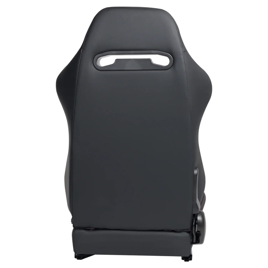 Racing Seats, PVC With Suede Material, Double Slider Design, Black - 2 Pieces