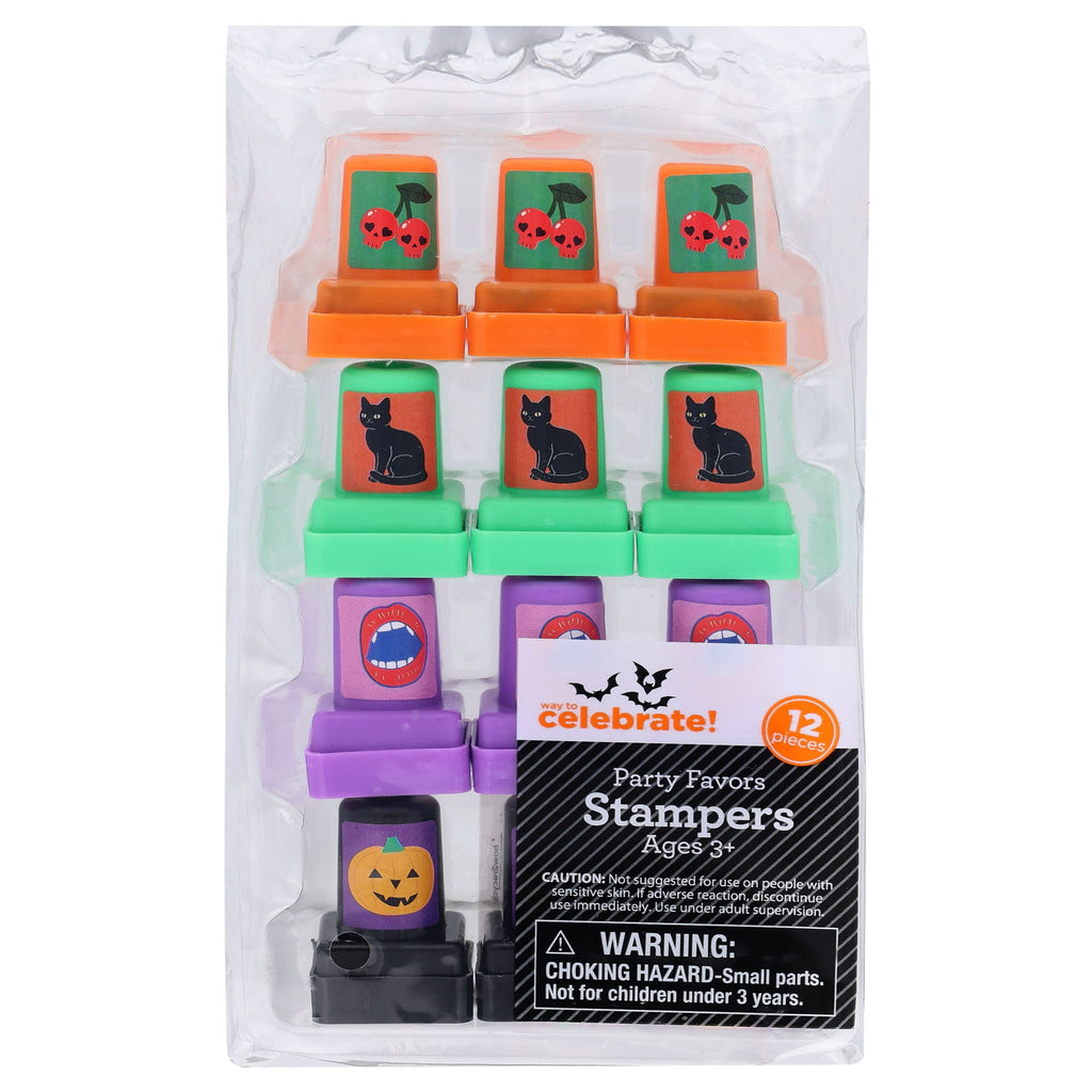 Stampers Party Favors, Multicolor, 12 Count, Halloween by Way To Celebrate