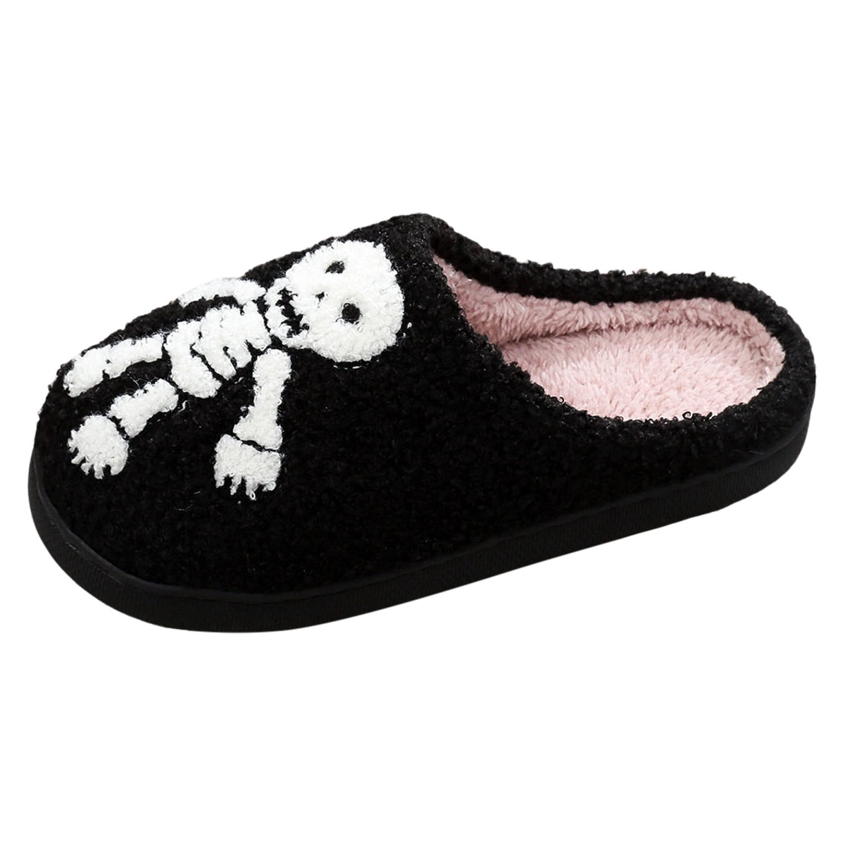 Halloween Slippers For Women Couple Halloween Cartoon Quirky Large Size Warm Padded Cotton Slippers Holiday Couple Shoes