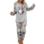 Pajamas For Women Set Halloween Cozy 2 Piece Outfit Soft Comfortable Sleepwear Loungewear Nightwear Nightclothes Homewear