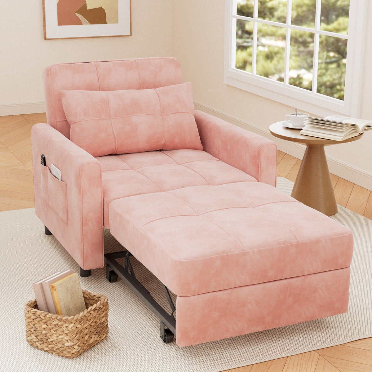3-in-1 Adjustable Pull-Out Sleeper Sofa Bed With 330 Pounds Capacity