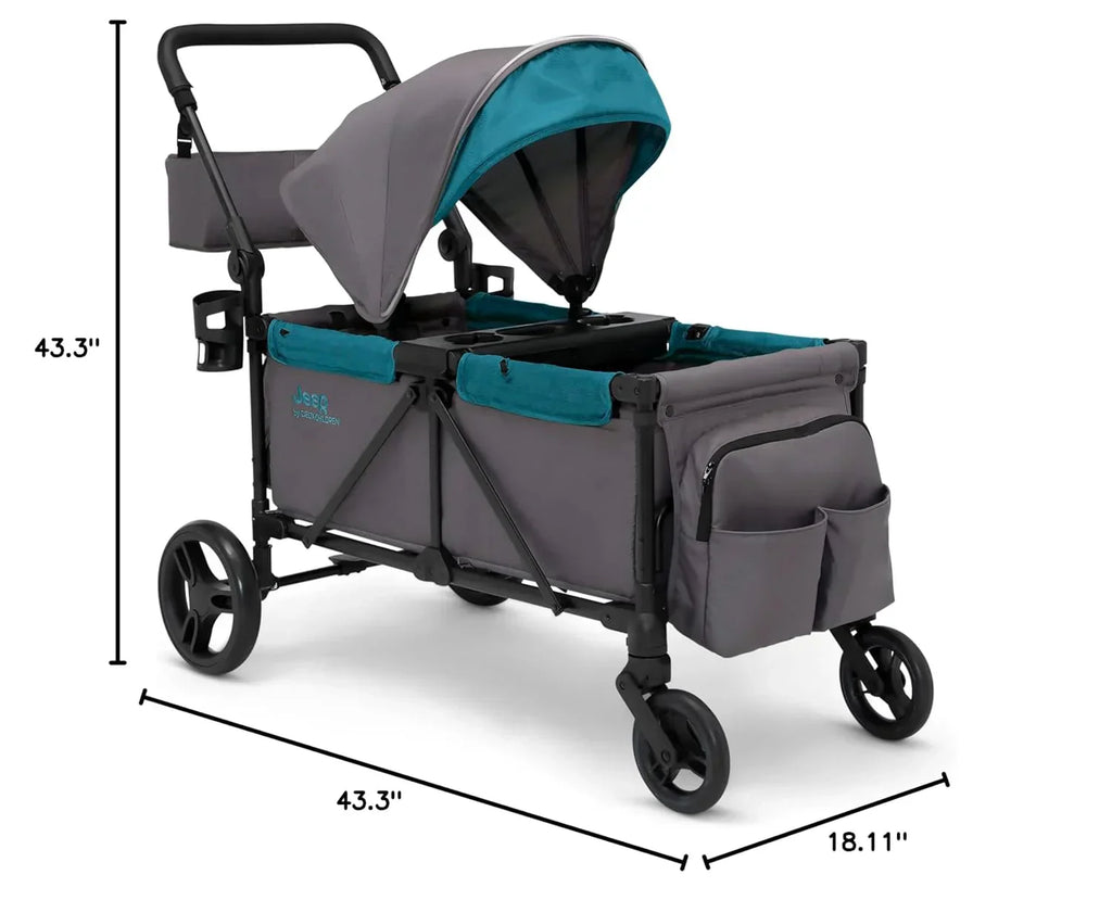 Jeep Sport All-Terrain Stroller Wagon With Canopy And Parent Organizer