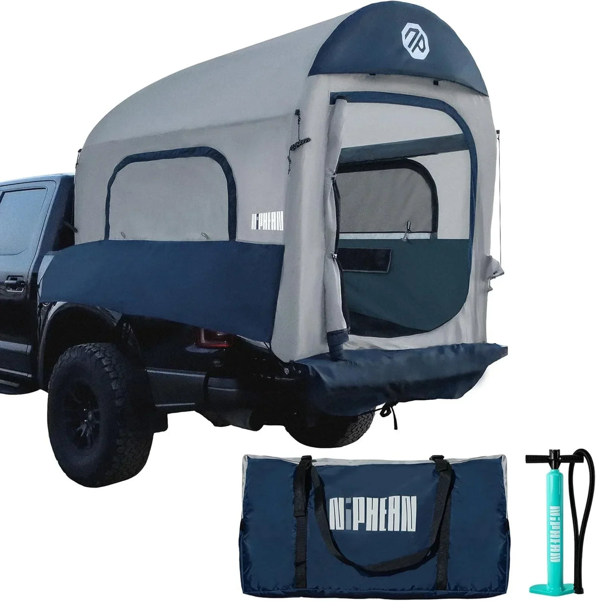 Inflatable Pickup Truck Bed Tent, 3 Person, 5.5ft-8ft