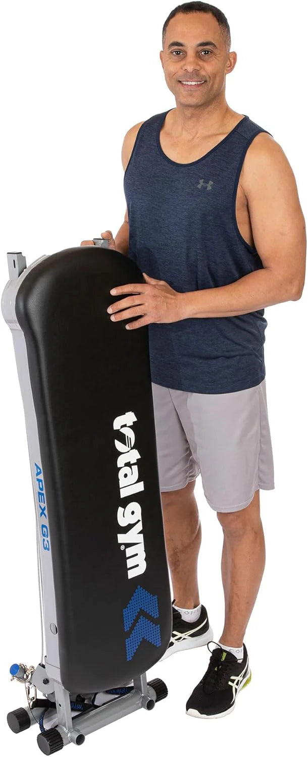 Total Gym Full Body Workout System, 8 Resistance Levels, Black - APEX