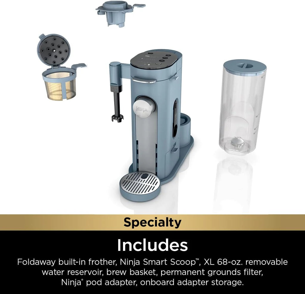 Ninja Pods & Grounds Single-Serve Coffee Maker, 56-oz. Reservoir, Stone - PB041ST