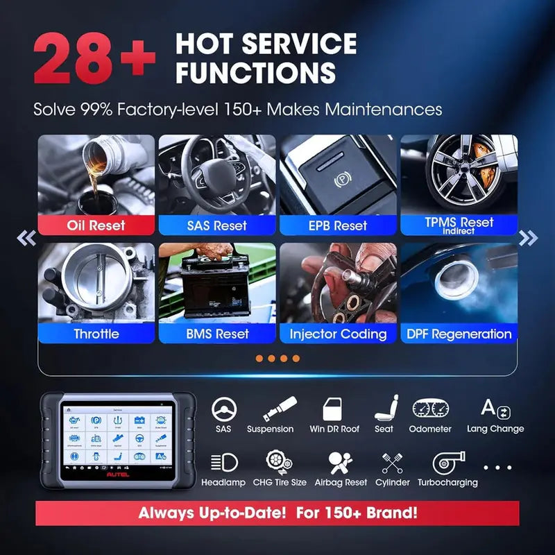 Autel MaxiCOM Automotive Diagnostic Scanner With 7-inch LCD Touchscreen - MK808S