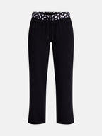Women’s Halloween Printed Foldover Waistband French Terry Lounge Pants, 29" Inseam