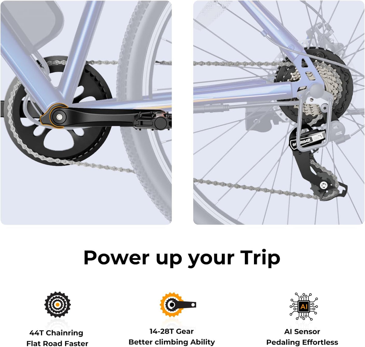 500W Electric Bike With 40-Mile Range And 20 MPH Top Speed - EB5